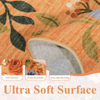 DUKINO 3x5 Area Rugs, Non Slip Floral Washable Rug - Image 8