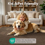 3x5 Beige Brown Solid Area Rug Washable Non-Slip Soft - Image 8