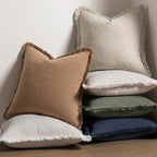 MIULEE Linen Fringe Decorative Fall Lumbar Throw Pillow Covers Brown 12x20 | - Image 7