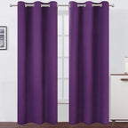 Purple Blackout Curtains 34 x 84 Inch Length/Set of 2 Curtain Panels/Thermal by Lemomo