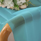 Chyhomenyc Aqua Sheer Curtains 45 Inch Long 2 Panels, Light Filtering Short - Image 6