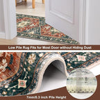 Yamaziot Washable Runner Rug, 3x6 Non-Slip Boho Vintage Hallway Kitchen Rug | - Image 5