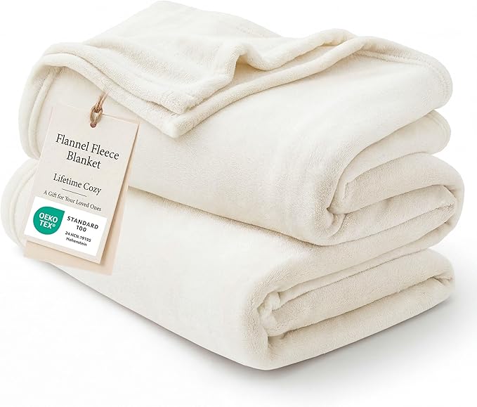 Bedsure Fleece Blankets King Size Cream by Unknown