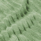 BEDELITE 3D Ribbed Apple Green Fleece Throw Blanket - Image 3