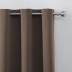 Chocolate Brown Blackout Curtains 38 x 54 Inch Length/Set of 2 Curtain - Image 7