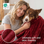 Bedsure Soft Twin XL Blanket for Bed Dorm Red 66"x90" | Birthday Gifts for - Image 4