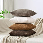 Set of 4 Soft Textured Decorative Throw Pillow Covers 20x20 Inch Cozy Farmhouse - Image 3