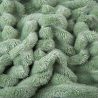 Sage Green Fleece Throw Blanket 108”×90” - Image 3
