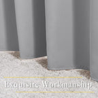 NICETOWN Room Darkening Silver Grey Curtains - Image 6