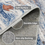 2x10 Washable Runner Rugs for Hallway: Easy-to-Clean Abstract Runners for - Image 5