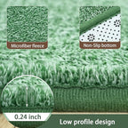 2x8 Runner Rug for Hallway, Long Runner Rugs Non Slip, Matte Green | Soft - Image 6