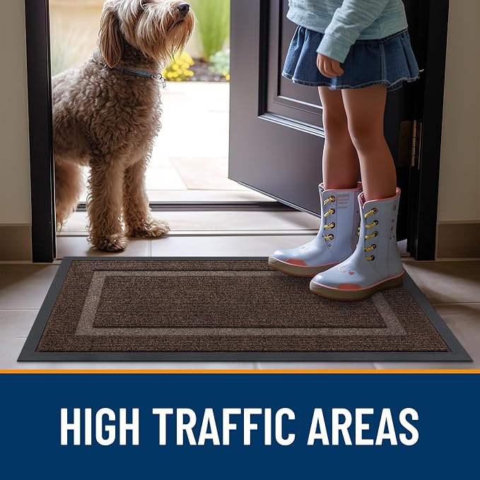 OLANLY Front Door Mat Outside 47x17, All-Season Heavy-Duty Rubber Doormat | - Image 7