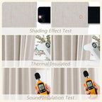 100% Blackout Curtains 120 Inch Length 2 Panels Set - Image 5