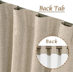 Linen 100% Blackout Window Curtains - Image 3