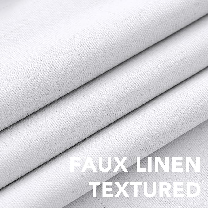 H.VERSAILTEX Linen Blackout Curtains 54 Inches Long 100% Blackout Thermal - Image 4