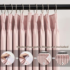 Pinch Pleated Curtains 92 Inches Long, Home Fashion Microfiber Thermal - Image 2