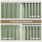 Light Sage Curtains 72 Inch Length - Image 5
