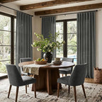 Dark Grey Curtains 84 Inch Length 2 Panels Set - Image 2