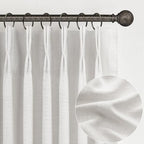 PleatedDrapes Linen Curtains 90 Inches Long 2 Panels Set, Light Filtering by PleatedDrapes