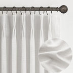 Pinch Pleated Extra Wide 70 x 96 Inch Curtains 2 Panel Set - Image 2