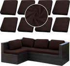 8PCS Patio Cushion Covers.Patio Furniture Couch SeatSlipcovers | Washable by SUKAIKEQA