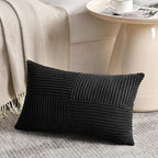 Fancy Homi 2 Packs Black Lumbar Decorative Throw Pillow Covers 16x32 Inch - Image 2