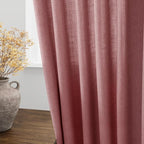 Extra Long Canyon Rose Linen Curtains 120 Inch - Image 4