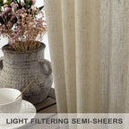 90 Inch Linen Curtains 2 Panels - Image 4
