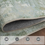 Aelenmu 6x9 Area Rugs for Living Room Bedroom Dining Room Washable Green | Soft - Image 4