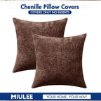 MIULEE Decorative Couch Throw Pillow Covers 20x20 in Red Brown 2 Pack | Modern - Image 7
