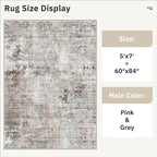 Soalmost Abstract Rug 5x7 Washable Area Rugs - Image 5