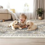 4x6 Area Rugs for Living Room, Non Slip Rugs for Bedroom, Low Pile Soft - Image 9