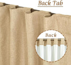 Natural Linen 100% Blackout Window Curtains - Image 2