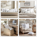 MIULEE 12x12 Pillow Inserts 4 Pack, 100% Virgin Fiber Filling Throw Pillows | - Image 4
