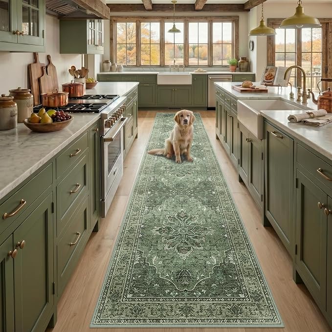RELEANY Washable Area Rug, Runner 2'6"x14', Water Repellent, Pet Friendly by RELEANY