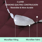 Reversible Couch Cover for 3 Cushion, Burgundy/Camel | Couch Cover for Sofa - Image 3