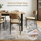 LOONGRUG 6x8 Area Rug Washable Neutral Modern Living Room Rugs Grey Brown | - Image 6