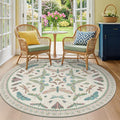Green and Blue Insect 6ft Round Soft Rugs by HazoHaus