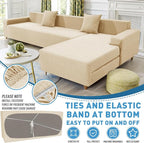 ZNSAYOTX Sectional Couch Covers, Stretch Jacquard Slipcovers - Image 4