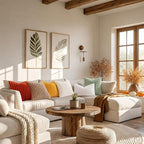 decorUhome Fall Faux Fur Throw Pillow Covers 26x26 Set of 2 Rust | Decorative - Image 6