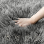 Ashler Faux Fur Area Rug - Image 6