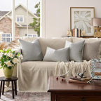 GIGIZAZA Silver Grey Velvet Throw Pillow Covers 22x22 Pack of 2 | Decorative - Image 6