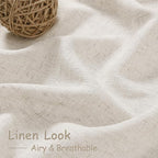 Pearl White Linen Curtains 102 Inches Long - Image 4