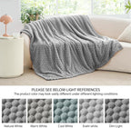 BEDELITE Grey Twin Blanket for Couch, Soft Cozy Gifts for Women, 60 * 80 | 3D - Image 7