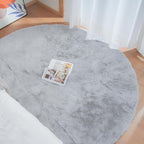 ORINOVA Washable Furry 5ft Round Area Rugs - Image 2