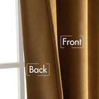 MIULEE Gold Velvet Curtains 52x96 inches Luxury Blackout Curtains | Thermal - Image 6