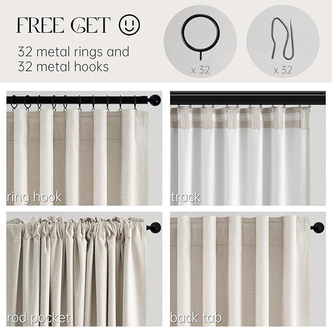 Topfinel Living Room Curtains 102 Inches Long - Image 4