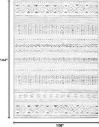cotiled Boho 9x12 Area Rug for Living Room: Large Moroccan Washable Rug | Stain - Image 2