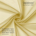 Simplebrand Yellow Short Sheer Kitchen Cafe Curtains 36 x 42 Inch, 2 Panels - Image 6