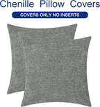 CaliTime Decorative Couch Throw Pillow Covers 24 X 24 Inches Medium Grey | Pack - Image 6